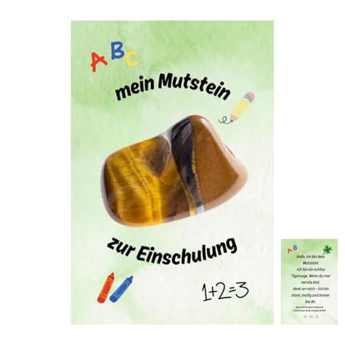 Mutstein Zur Einschulung Tigerauge Geschenk, Natural Tigers Eye Stone Craft Kits, Mit Klebstoffunterstützung Und Karte Für Kinder Bildungsaktivität, Schule Geschenk Kinder Bildungssteinhandwerk Mutstein Zur Einschulung Tigerauge Geschenk, Natural Tigers Eye Stone Craft Kits, Mit Klebstoffunterstützung Und Karte Für Kinder Bildungsaktivität, Schule Geschenk Kinder Bildungssteinhandwerk von HGZHNAT
