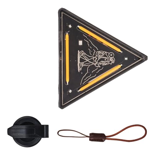 Taktikdreieck Leichte Nachtlichtsicherheitsbadge Warnendekoration Kleine Anhängerlampe Für Camping Taktik Dreieckssicherheit Freien Für Kleine Warnung Outdoor Camping von HGZHNAT