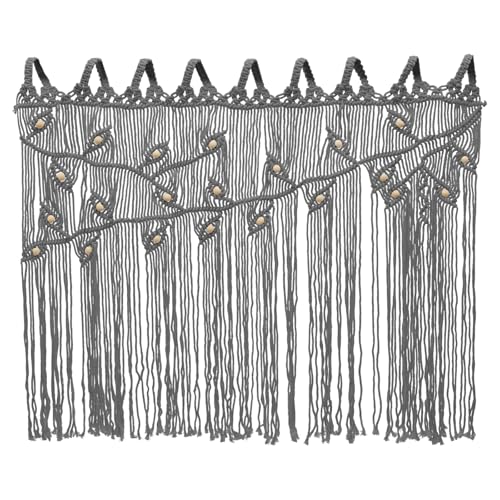 Fenster Wandbehang Türdekorationsvorhang Trennwandvorhang Große Handgemachte Gewebte Tapisserie Fenstervorhänge Boho Türvorhang für Wohnung Dekoration 110 x 80cm Grau Fenster Wandbehang Türdekorationsvorhang Trennwandvorhang Große Handgemachte Gewebte Tapisserie Fenstervorhänge Boho Türvorhang für Wohnung Dekoration 110 x 80cm Grau von HHEMSTD