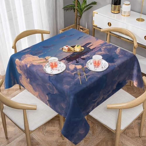 HHGFASD Quadratische Tischdecke, Motiv: Flugzeug in den Wolken, 137,2 x 137,2 cm, wasserdicht, knitterfrei, wiederverwendbar, für Cafés, Buffet, Picknicks, Hochzeiten, Partys HHGFASD Quadratische Tischdecke, Motiv: Flugzeug in den Wolken, 137,2 x 137,2 cm, wasserdicht, knitterfrei, wiederverwendbar, für Cafés, Buffet, Picknicks, Hochzeiten, Partys von HHGFASD