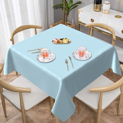 HHGFASD Quadratische Tischdecke, einfarbig, klein, frisches Muster, 137,2 x 137,2 cm, wasserdicht, knitterfrei, wiederverwendbar, für Cafés, Buffet, Picknicks, Hochzeiten, Partys von HHGFASD