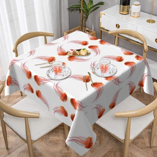 HHGFASD Quadratische Tischdecke mit Quallenmuster, 137,2 x 137,2 cm, wasserdicht, knitterfrei, wiederverwendbar, für Cafés, Buffet, Picknicks, Hochzeiten, Partys von HHGFASD