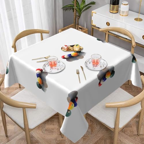 HHGFASD Snooker-Tischdecke mit Billard-Muster, quadratisch, 137,2 x 137,2 cm, wasserdicht, knitterfrei, wiederverwendbar, für Cafés, Buffet, Picknicks, Hochzeiten, Partys HHGFASD Snooker-Tischdecke mit Billard-Muster, quadratisch, 137,2 x 137,2 cm, wasserdicht, knitterfrei, wiederverwendbar, für Cafés, Buffet, Picknicks, Hochzeiten, Partys von HHGFASD