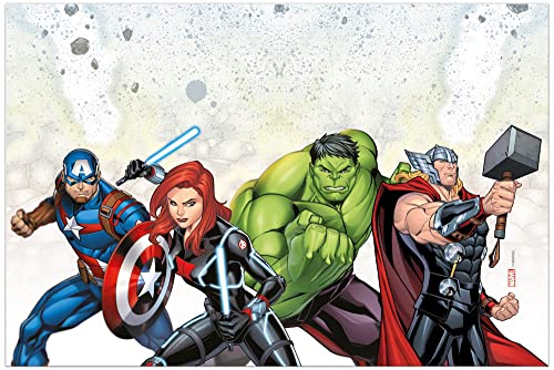 Avengers-Infinity-Stones Tischdecke 1 Stück - aus Kunststoff, abwischbar, Größe: ca. 1,20x1,80m von HHO