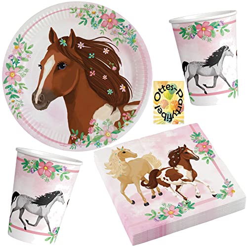 HHO Beautiful-Horses-Pferde-Party-Set 52tlg. - für 16 Pferdefreunde Teller Becher Servietten HHO Beautiful-Horses-Pferde-Party-Set 52tlg. - für 16 Pferdefreunde Teller Becher Servietten von HHO