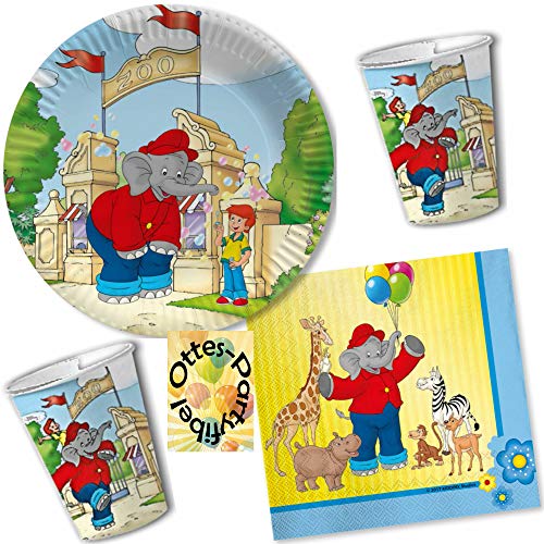 HHO Benjamin Blümchen Party-Set 36tlg. für 8 Gäste : 8 Teller 8 Becher 20 Servietten HHO Benjamin Blümchen Party-Set 36tlg. für 8 Gäste : 8 Teller 8 Becher 20 Servietten von HHO