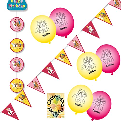 HHO Bibi Und Tina Pferde-Hof-Party-Set Deko-Set Wimpelkette + Luftballon + Deckenhänger HHO Bibi Und Tina Pferde-Hof-Party-Set Deko-Set Wimpelkette + Luftballon + Deckenhänger von HHO