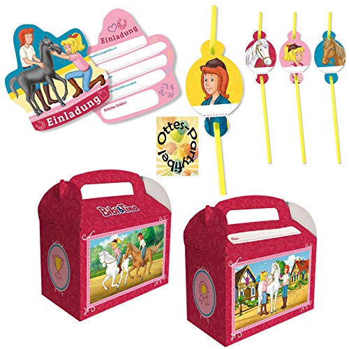 HHO Bibi und Tina-Party-Set Erweiterung 2 : 6 Einladungen 6 Geschenkboxen 8 Papiertrinkhalme HHO Bibi und Tina-Party-Set Erweiterung 2 : 6 Einladungen 6 Geschenkboxen 8 Papiertrinkhalme von HHO