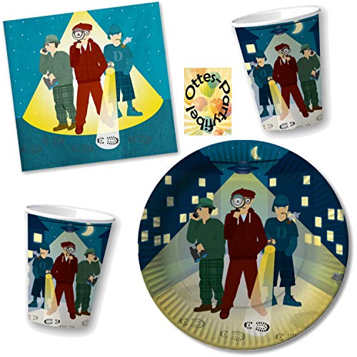 HHO Detektiv-Party-Set 36tlg. für 8 Spürnasen : 8 Teller 8 Becher 20 Servietten HHO Detektiv-Party-Set 36tlg. für 8 Spürnasen : 8 Teller 8 Becher 20 Servietten von HHO