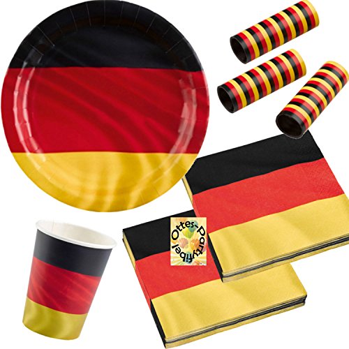 HHO Deutschland Germany German Party-Set 55tlg. für 16 Gäste : Teller Becher Servietten Luftschlangen HHO Deutschland Germany German Party-Set 55tlg. für 16 Gäste : Teller Becher Servietten Luftschlangen von HHO