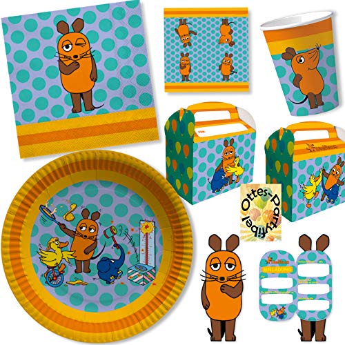 HHO Die Sendung mit der Maus-Party-Set für 8 Lach- und Sachgeschichten-Fans 52tlg. Teller Becher Servietten Einladung Geschenkboxen HHO Die Sendung mit der Maus-Party-Set für 8 Lach- und Sachgeschichten-Fans 52tlg. Teller Becher Servietten Einladung Geschenkboxen von HHO