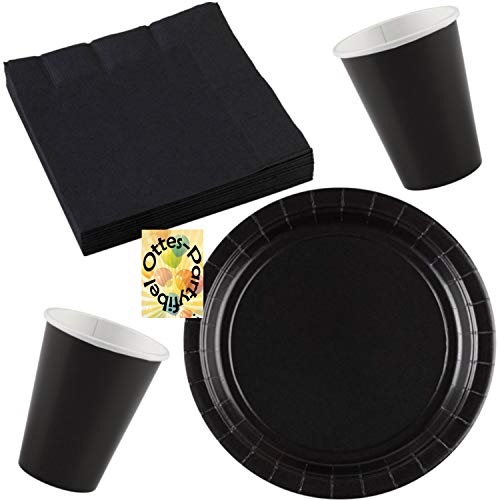 HHO Gothic Black Partyset 36tlg. Teller Becher Servietten für 8 Grufties HHO Gothic Black Partyset 36tlg. Teller Becher Servietten für 8 Grufties von HHO