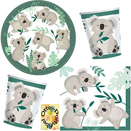 HHO Koala-Party-Set Koala-Partyset 48tlg. für 16 Gäste 16 Teller 16 Becher 16 Servietten HHO Koala-Party-Set Koala-Partyset 48tlg. für 16 Gäste 16 Teller 16 Becher 16 Servietten von HHO