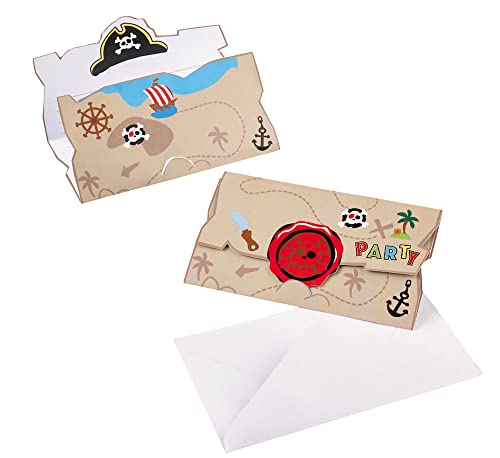 HHO Pirat-Seeräuber Einladungen mit Umschlag 8 Stück von HHO