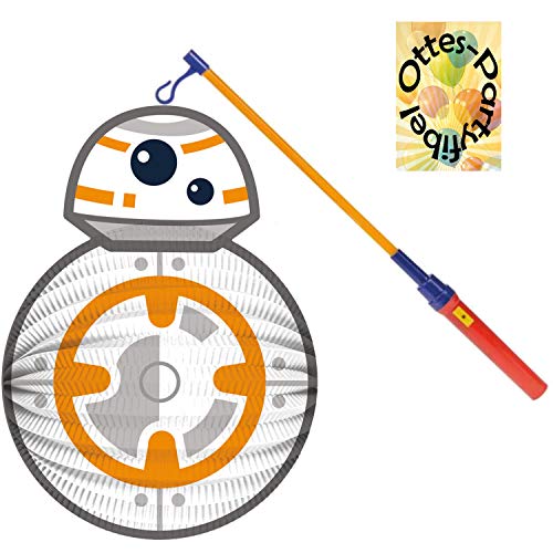 HHO Star Wars BB-8 BB-Astromechdroide Laternenset : LED Laternenstab Leuchtstab + Ballonlaterne von HHO
