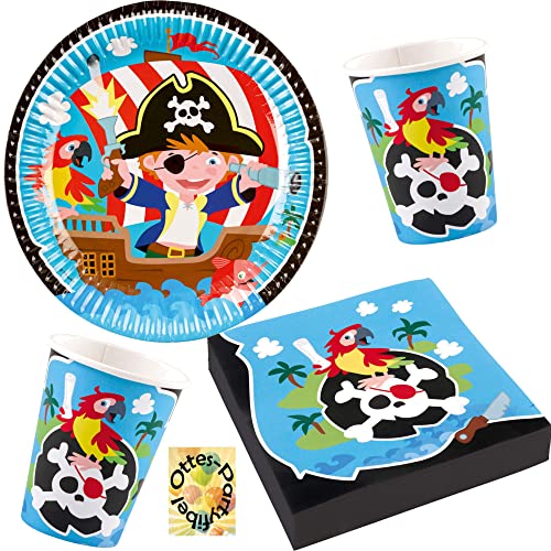 Seeräuber-Piraten-Party-Set 52tlg. - für 16 Gäste Teller Becher Servietten Seeräuber-Piraten-Party-Set 52tlg. - für 16 Gäste Teller Becher Servietten von HHO