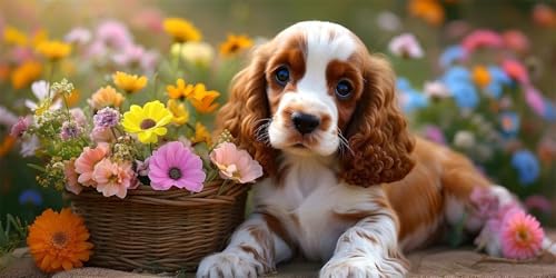 5D Diamond Painting Erwachsene, Diamant Malerei Kinder Anfänger, DIY Blumen Hund Diamant Painting Bilder Erwachsene Bastelset Geeignet Als Geschenk, Zur Entspannung und Als Wanddeko 60x120cm y-343 von HHQGOUYG