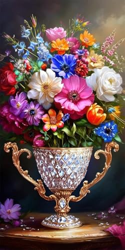 5D Diamond Painting Erwachsene, Diamant Malerei Kinder Anfänger, DIY Blumen Vase Diamant Painting Bilder Erwachsene Bastelset Geeignet Als Geschenk, Zur Entspannung und Als Wanddeko 70x140cm y-347 5D Diamond Painting Erwachsene, Diamant Malerei Kinder Anfänger, DIY Blumen Vase Diamant Painting Bilder Erwachsene Bastelset Geeignet Als Geschenk, Zur Entspannung und Als Wanddeko 70x140cm y-347 von HHQGOUYG