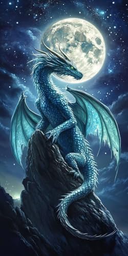 5D Diamond Painting Erwachsene, Diamant Malerei Kinder Anfänger, DIY Drachen Diamant Painting Bilder Erwachsene Bastelset Geeignet Als Geschenk, Zur Entspannung und Als Wanddeko 40x80cm y-511 5D Diamond Painting Erwachsene, Diamant Malerei Kinder Anfänger, DIY Drachen Diamant Painting Bilder Erwachsene Bastelset Geeignet Als Geschenk, Zur Entspannung und Als Wanddeko 40x80cm y-511 von HHQGOUYG