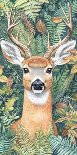 5D Diamond Painting Erwachsene, Diamant Malerei Kinder Anfänger, DIY Dschungelhirsch Diamant Painting Bilder Erwachsene Bastelset Geeignet Als Geschenk, Zur Entspannung und Als Wanddeko 100x200cm y-99 von HHQGOUYG