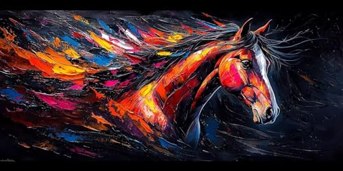 5D Diamond Painting Erwachsene, Diamant Malerei Kinder Anfänger, DIY Farbige Pferde Diamant Painting Bilder Erwachsene Bastelset Geeignet Als Geschenk, Zur Entspannung und Als Wanddeko 100x200cm y-62 5D Diamond Painting Erwachsene, Diamant Malerei Kinder Anfänger, DIY Farbige Pferde Diamant Painting Bilder Erwachsene Bastelset Geeignet Als Geschenk, Zur Entspannung und Als Wanddeko 100x200cm y-62 von HHQGOUYG