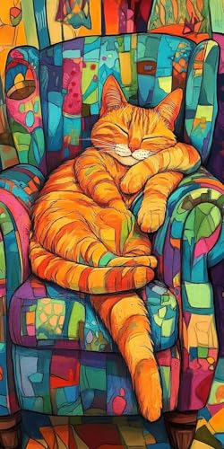 5D Diamond Painting Erwachsene, Diamant Malerei Kinder Anfänger, DIY Orange Katze Diamant Painting Bilder Erwachsene Bastelset Geeignet Als Geschenk, Zur Entspannung und Als Wanddeko 80x160cm y-443 5D Diamond Painting Erwachsene, Diamant Malerei Kinder Anfänger, DIY Orange Katze Diamant Painting Bilder Erwachsene Bastelset Geeignet Als Geschenk, Zur Entspannung und Als Wanddeko 80x160cm y-443 von HHQGOUYG