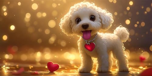 5D Diamond Painting Erwachsene, Diamant Malerei Kinder Anfänger, DIY niedlich Hund Diamant Painting Bilder Erwachsene Bastelset Geeignet Als Geschenk, Zur Entspannung und Als Wanddeko 35x70cm y-451 5D Diamond Painting Erwachsene, Diamant Malerei Kinder Anfänger, DIY niedlich Hund Diamant Painting Bilder Erwachsene Bastelset Geeignet Als Geschenk, Zur Entspannung und Als Wanddeko 35x70cm y-451 von HHQGOUYG