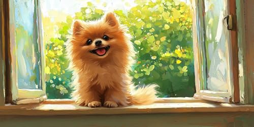 5D Diamond Painting Erwachsene, Diamant Malerei Kinder Anfänger, DIY niedlich Hund Diamant Painting Bilder Erwachsene Bastelset Geeignet Als Geschenk, Zur Entspannung und Als Wanddeko 60x120cm y-459 von HHQGOUYG