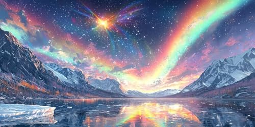 Aurora Landschaft Diamond Painting Erwachsene, 5D Diamant Kunst Kinder Kits, DIY Erwachsene Mosaikherstellung Basteln Diamant Malerei Bilder Set für Weihnachten Wanddekoration, Geschenke 60x120cm t421 Aurora Landschaft Diamond Painting Erwachsene, 5D Diamant Kunst Kinder Kits, DIY Erwachsene Mosaikherstellung Basteln Diamant Malerei Bilder Set für Weihnachten Wanddekoration, Geschenke 60x120cm t421 von HHQGOUYG