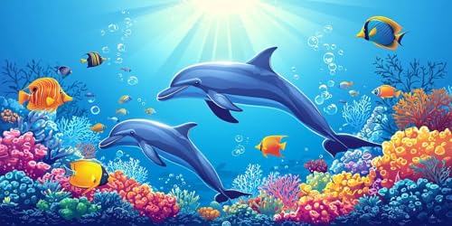 Delphine Diamond Painting Erwachsene, 5D Diamant Kunst Kinder Kits, DIY Erwachsene Mosaikherstellung Basteln Diamant Malerei Bilder Set für Weihnachten Wanddekoration, Geschenke 40x80cm t-401 von HHQGOUYG