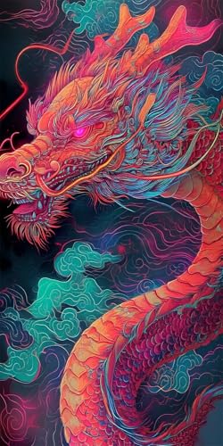 Drachen Diamond Painting Erwachsene, 5D Diamant Kunst Kinder Kits, DIY Erwachsene Mosaikherstellung Basteln Diamant Malerei Bilder Set für Weihnachten Wanddekoration, Geschenke für Frauen 20x40cm t513 Drachen Diamond Painting Erwachsene, 5D Diamant Kunst Kinder Kits, DIY Erwachsene Mosaikherstellung Basteln Diamant Malerei Bilder Set für Weihnachten Wanddekoration, Geschenke für Frauen 20x40cm t513 von HHQGOUYG