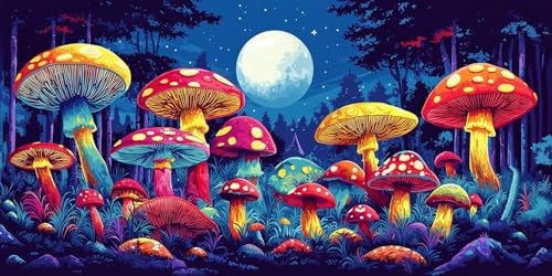 Farbige Pilze Diamond Painting Erwachsene, 5D Diamant Kunst Kinder Kits, DIY Erwachsene Mosaikherstellung Basteln Diamant Malerei Bilder Set für Weihnachten Wanddekoration, Geschenke 100x200cm t-64 Farbige Pilze Diamond Painting Erwachsene, 5D Diamant Kunst Kinder Kits, DIY Erwachsene Mosaikherstellung Basteln Diamant Malerei Bilder Set für Weihnachten Wanddekoration, Geschenke 100x200cm t-64 von HHQGOUYG