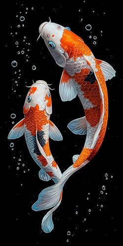 Fisch Diamond Painting Erwachsene, 5D Diamant Kunst Kinder Kits, DIY Erwachsene Mosaikherstellung Basteln Diamant Malerei Bilder Set für Weihnachten Wanddekoration, Geschenke für Frauen 70x140cm t-433 Fisch Diamond Painting Erwachsene, 5D Diamant Kunst Kinder Kits, DIY Erwachsene Mosaikherstellung Basteln Diamant Malerei Bilder Set für Weihnachten Wanddekoration, Geschenke für Frauen 70x140cm t-433 von HHQGOUYG