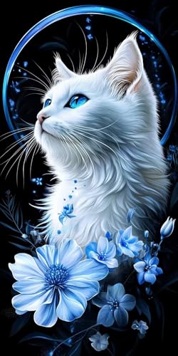 Katze Blumen Diamond Painting Erwachsene, 5D Diamant Kunst Kinder Kits, DIY Erwachsene Mosaikherstellung Basteln Diamant Malerei Bilder Set für Weihnachten Wanddekoration, Geschenke 60x120cm t-529 Katze Blumen Diamond Painting Erwachsene, 5D Diamant Kunst Kinder Kits, DIY Erwachsene Mosaikherstellung Basteln Diamant Malerei Bilder Set für Weihnachten Wanddekoration, Geschenke 60x120cm t-529 von HHQGOUYG