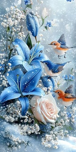 Lilien Blumen Vogel Diamond Painting Erwachsene, 5D Diamant Kunst Kinder Kits, DIY Erwachsene Mosaikherstellung Basteln Diamant Malerei Bilder Set für Weihnachten Wanddekoration 100x200cm t-28 Lilien Blumen Vogel Diamond Painting Erwachsene, 5D Diamant Kunst Kinder Kits, DIY Erwachsene Mosaikherstellung Basteln Diamant Malerei Bilder Set für Weihnachten Wanddekoration 100x200cm t-28 von HHQGOUYG