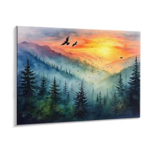 Malen Nach Zahlen Erwachsene, Bergwasser Paint by Numbers Malen Nach Zahlen, DIY mit Pinseln und Acrylfarben Handgemalt Ölgemälde für Geschenke und Wand Dekoratio, Ohne Rahmen 80 x 100 cm R-683 von HHQGOUYG