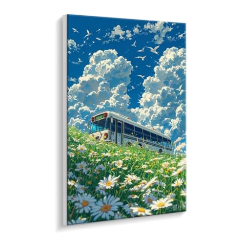 Malen Nach Zahlen Erwachsene, Bus Blumen Paint by Numbers Malen Nach Zahlen, DIY mit Pinseln und Acrylfarben Handgemalt Ölgemälde Leinwand für Geschenke und Wand Dekoratio, Ohne Rahmen 30 x 40 cm R-13 Malen Nach Zahlen Erwachsene, Bus Blumen Paint by Numbers Malen Nach Zahlen, DIY mit Pinseln und Acrylfarben Handgemalt Ölgemälde Leinwand für Geschenke und Wand Dekoratio, Ohne Rahmen 30 x 40 cm R-13 von HHQGOUYG