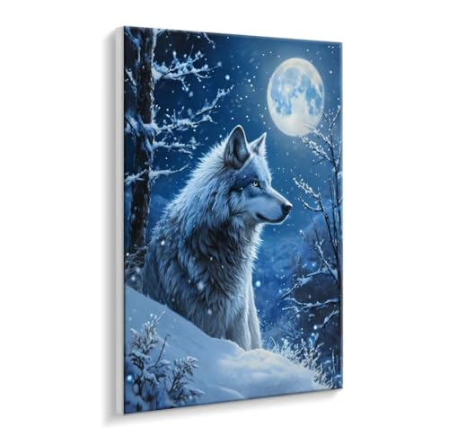 Malen Nach Zahlen Erwachsene, Der Mond Paint by Numbers Malen Nach Zahlen, DIY mit Pinseln und Acrylfarben Handgemalt Ölgemälde Leinwand für Geschenke und Wand Dekoratio, Ohne Rahmen 70 x 90 cm R-826 von HHQGOUYG