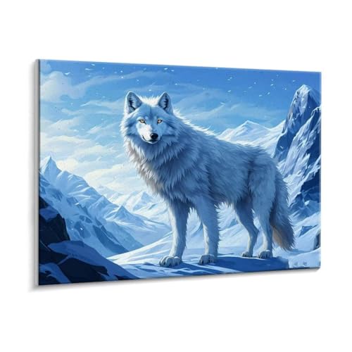 Malen Nach Zahlen Erwachsene, Der arktische Wolf Paint by Numbers Malen Nach Zahlen, DIY mit Pinseln und Acrylfarben Handgemalt Ölgemälde für Geschenke und Wand Dekoratio, Ohne Rahmen 70 x 90 cm R-42 Malen Nach Zahlen Erwachsene, Der arktische Wolf Paint by Numbers Malen Nach Zahlen, DIY mit Pinseln und Acrylfarben Handgemalt Ölgemälde für Geschenke und Wand Dekoratio, Ohne Rahmen 70 x 90 cm R-42 von HHQGOUYG