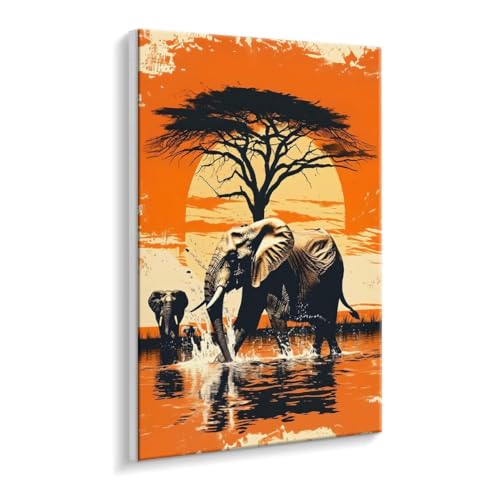 Malen Nach Zahlen Erwachsene, Elefant Sonnenuntergang Paint by Numbers Malen Nach Zahlen, DIY mit Pinseln und Acrylfarben Handgemalt Ölgemälde für Geschenke Wand Dekoratio, Ohne Rahmen 35 x 50 cm R172 Malen Nach Zahlen Erwachsene, Elefant Sonnenuntergang Paint by Numbers Malen Nach Zahlen, DIY mit Pinseln und Acrylfarben Handgemalt Ölgemälde für Geschenke Wand Dekoratio, Ohne Rahmen 35 x 50 cm R172 von HHQGOUYG