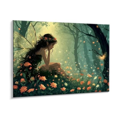 Malen Nach Zahlen Erwachsene, Elfen Feen Paint by Numbers Malen Nach Zahlen, DIY mit Pinseln und Acrylfarben Handgemalt Ölgemälde Leinwand für Geschenke und Wand Dekoratio, Ohne Rahmen 30 x 40 cm R449 von HHQGOUYG