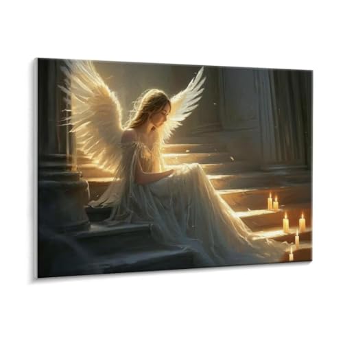 Malen Nach Zahlen Erwachsene, Engel Paint by Numbers Malen Nach Zahlen, DIY mit Pinseln und Acrylfarben Handgemalt Ölgemälde Leinwand für Geschenke und Wand Dekoratio, Ohne Rahmen 50 x 70 cm R-742 von HHQGOUYG