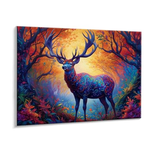 Malen Nach Zahlen Erwachsene, Farbe Hirsch Paint by Numbers Malen Nach Zahlen, DIY mit Pinseln und Acrylfarben Handgemalt Ölgemälde für Geschenke und Wand Dekoratio, Ohne Rahmen 80 x 100 cm R-83 Malen Nach Zahlen Erwachsene, Farbe Hirsch Paint by Numbers Malen Nach Zahlen, DIY mit Pinseln und Acrylfarben Handgemalt Ölgemälde für Geschenke und Wand Dekoratio, Ohne Rahmen 80 x 100 cm R-83 von HHQGOUYG