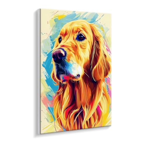 Malen Nach Zahlen Erwachsene, Goldener Hund Farbe Paint by Numbers Malen Nach Zahlen, DIY mit Pinseln und Acrylfarben Handgemalt Ölgemälde für Geschenke Wand Dekoratio, Ohne Rahmen 80 x 100 cm R-441 Malen Nach Zahlen Erwachsene, Goldener Hund Farbe Paint by Numbers Malen Nach Zahlen, DIY mit Pinseln und Acrylfarben Handgemalt Ölgemälde für Geschenke Wand Dekoratio, Ohne Rahmen 80 x 100 cm R-441 von HHQGOUYG