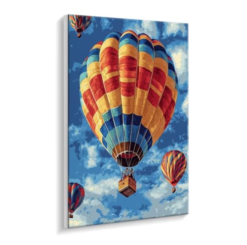 Malen Nach Zahlen Erwachsene, Heißballon Paint by Numbers Malen Nach Zahlen, DIY mit Pinseln und Acrylfarben Handgemalt Ölgemälde Leinwand für Geschenke und Wand Dekoratio, Ohne Rahmen 35 x 50 cm R656 von HHQGOUYG