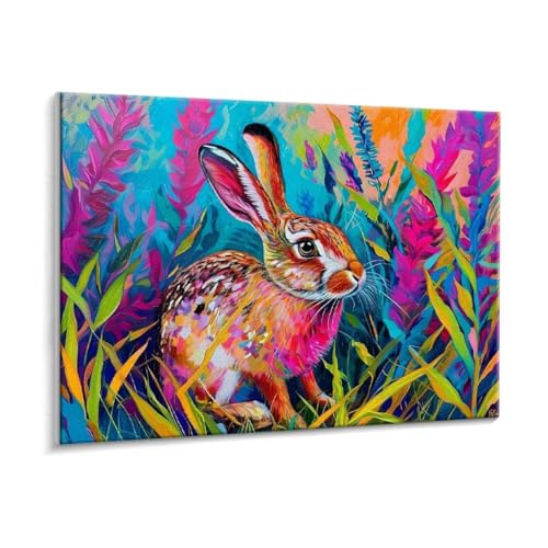 Malen Nach Zahlen Erwachsene, Kaninchen Paint by Numbers Malen Nach Zahlen, DIY mit Pinseln und Acrylfarben Handgemalt Ölgemälde Leinwand für Geschenke und Wand Dekoratio, Ohne Rahmen 80 x 100 cm R803 von HHQGOUYG