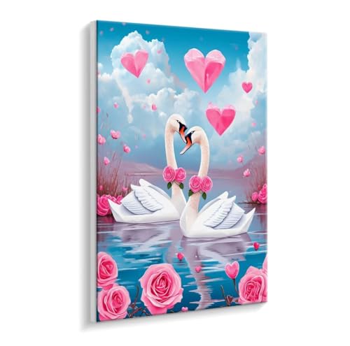 Malen Nach Zahlen Erwachsene, Schwan Romantik Paint by Numbers Malen Nach Zahlen, DIY mit Pinseln und Acrylfarben Handgemalt Ölgemälde für Geschenke und Wand Dekoratio, Ohne Rahmen 80 x 100 cm R-735 Malen Nach Zahlen Erwachsene, Schwan Romantik Paint by Numbers Malen Nach Zahlen, DIY mit Pinseln und Acrylfarben Handgemalt Ölgemälde für Geschenke und Wand Dekoratio, Ohne Rahmen 80 x 100 cm R-735 von HHQGOUYG