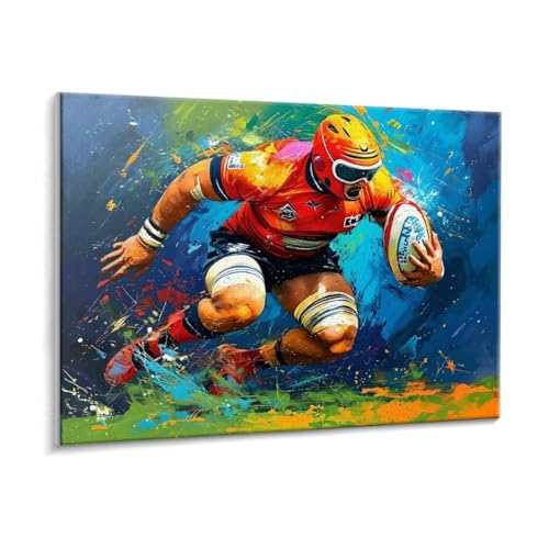 Malen Nach Zahlen Erwachsene, Sport Fußball Paint by Numbers Malen Nach Zahlen, DIY mit Pinseln und Acrylfarben Handgemalt Ölgemälde für Geschenke und Wand Dekoratio, Ohne Rahmen 70 x 90 cm R-830 von HHQGOUYG