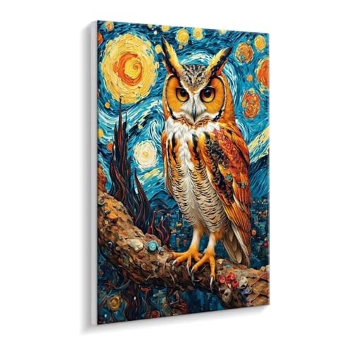 Malen Nach Zahlen Erwachsene, Sterne Eule Paint by Numbers Malen Nach Zahlen, DIY mit Pinseln und Acrylfarben Handgemalt Ölgemälde für Geschenke und Wand Dekoratio, Ohne Rahmen 80 x 100 cm R-777 Malen Nach Zahlen Erwachsene, Sterne Eule Paint by Numbers Malen Nach Zahlen, DIY mit Pinseln und Acrylfarben Handgemalt Ölgemälde für Geschenke und Wand Dekoratio, Ohne Rahmen 80 x 100 cm R-777 von HHQGOUYG