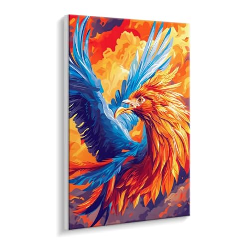 Malen Nach Zahlen Erwachsene, Tiere Phoenix Paint by Numbers Malen Nach Zahlen, DIY mit Pinseln und Acrylfarben Handgemalt Ölgemälde für Geschenke und Wand Dekoratio, Ohne Rahmen 60 x 80 cm R-193 Malen Nach Zahlen Erwachsene, Tiere Phoenix Paint by Numbers Malen Nach Zahlen, DIY mit Pinseln und Acrylfarben Handgemalt Ölgemälde für Geschenke und Wand Dekoratio, Ohne Rahmen 60 x 80 cm R-193 von HHQGOUYG